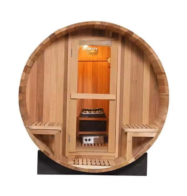 The Cabana sauna door open